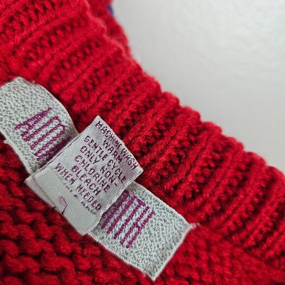 Vintage 80s Amanda Smith Winter Ugly Sweater Sz M Red Blue Pullover - Picture 4 of 8